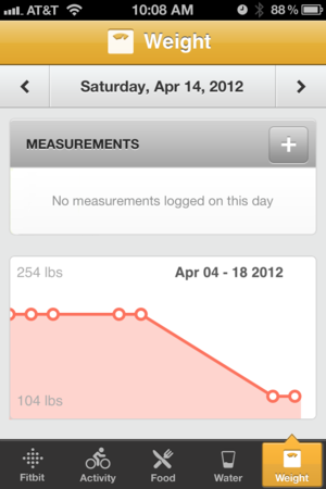 The iPhone App: Weight